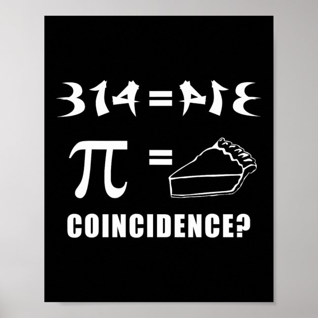 314 (pi) Lika stor sammanträffande mellan Lycklig  Poster (Framsidan)