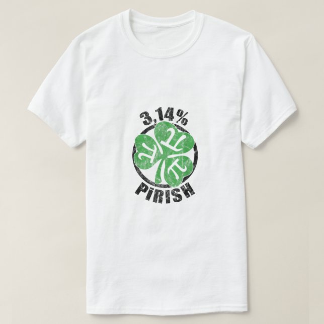 314 procent Pirish Irish Klöver Pi Day St Patric T Shirt (Design framsida)