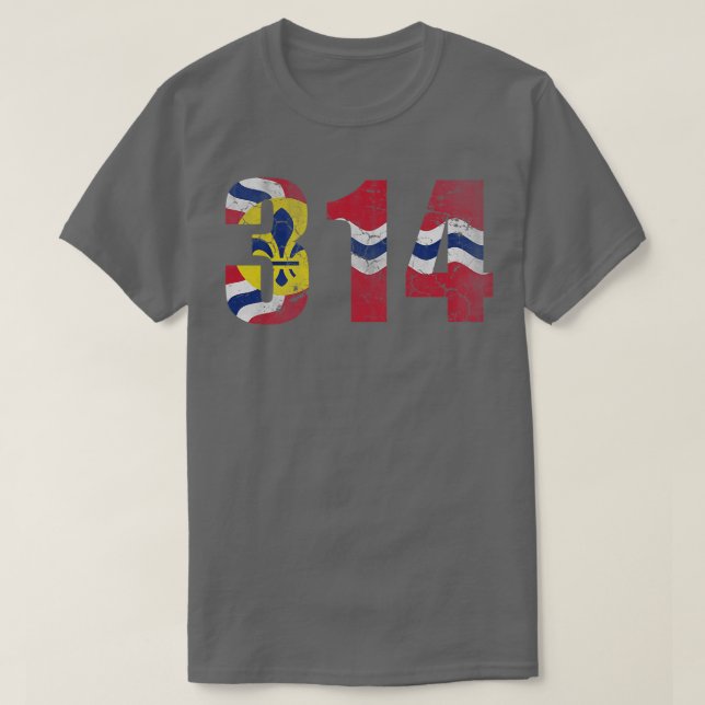 314 St Louis Flagga Missouri T Shirt (Design framsida)