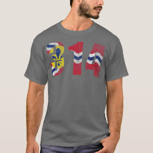 314 St Louis Flagga Missouri T Shirt