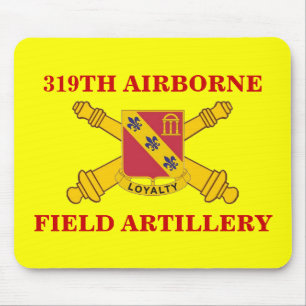 319:E LUFTBORNE FÄLT ARTILLERY MOUSEPAD MUSMATTA