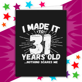 31 år Gamla sarcastic Meme Funny 31a Birthday Kort