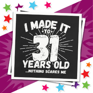 31 år Gamla sarcastic Meme Funny 31a Birthday Pappersservett