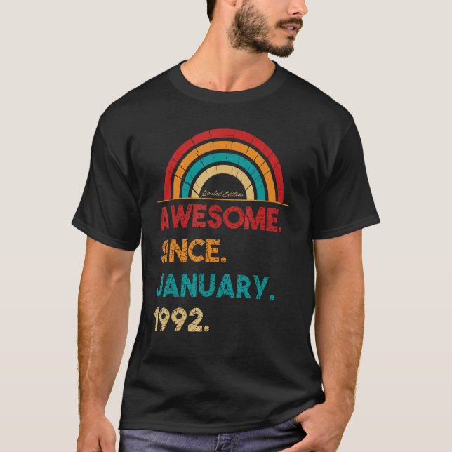 31 år gammal Fantastisk sedan januari 1992 31a T Shirt (Framsida)