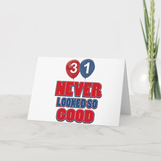 31 åriga födelsedagdesigner kort (Framsida)