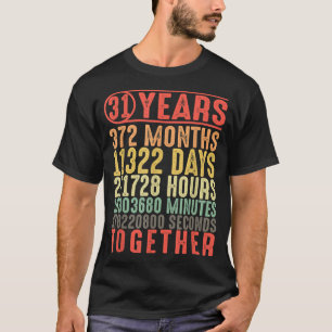 31 års 31a Bröllop-årsdag för hennes hedersgåvor T Shirt