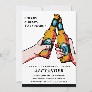 31-års födelsedagsinbjudningar Cheers and Beers Mä Inbjudningar