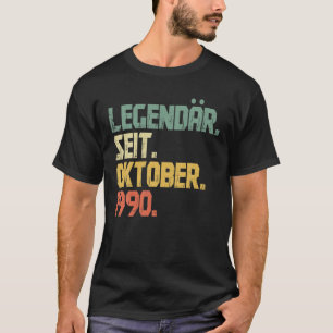 31 års födelsedagskalkyl sedan oktober 1990 t shirt
