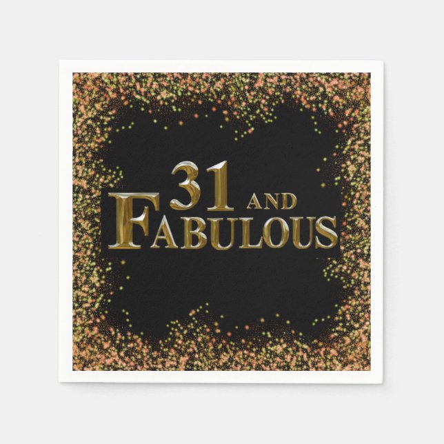 31-årsdag  pappersservett (Framsidan)