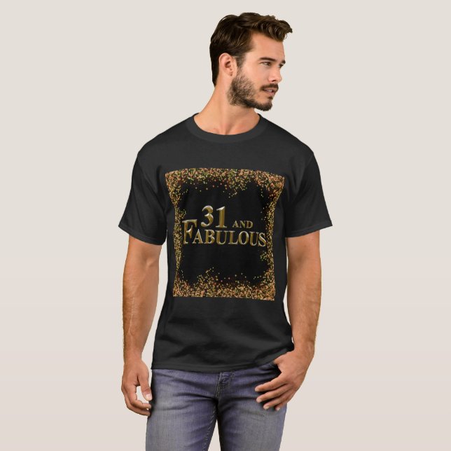 31-årsdag  t shirt (Hel framsida)