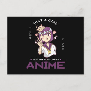 31.Bara en flicka som Verkligen Anime Meddelande Vykort