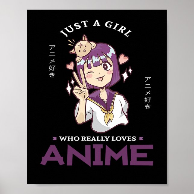 31.Bara en flicka som Verkligen Anime Poster (Framsidan)