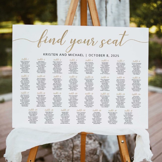 31 Bord Hitta Din Plats Sittplatskarta Plan Poster (Skapare uppladdad)
