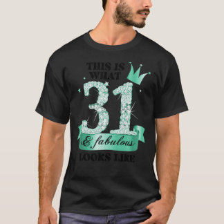 31 & Fabulous I Turquise White Party Group Photo T Shirt