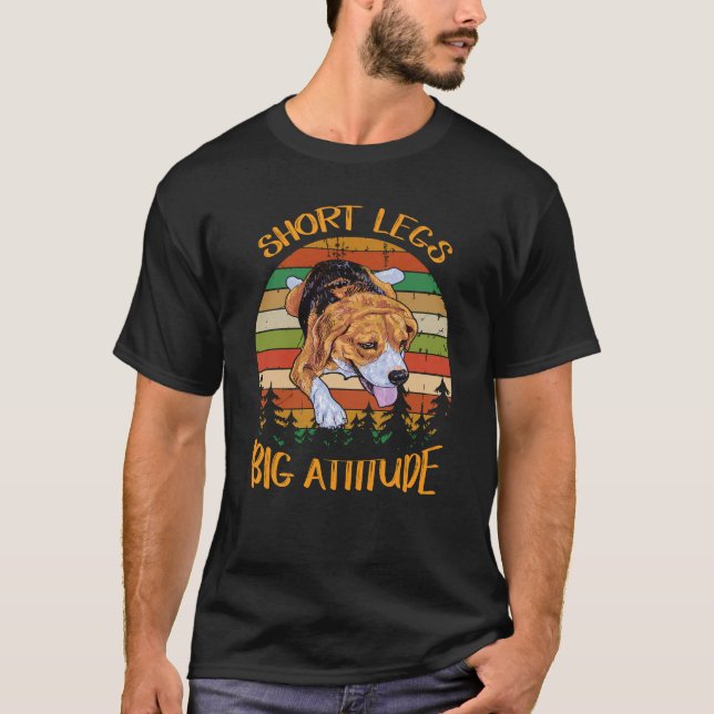 31 Korta Ben Stor Attityd Söt Beagle T Shirt (Framsida)