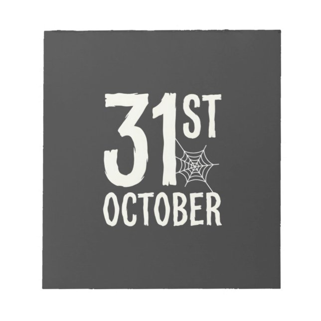 31 oktober Halloween Spindelnät Design Anteckningsblock (Framsida)