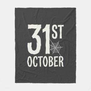 31 oktober Halloween Spindelnät Design Fleecefilt