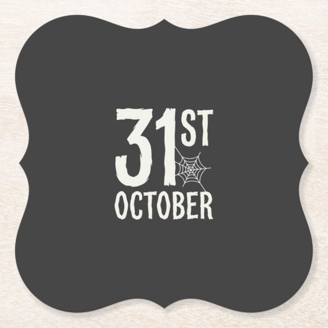 31 oktober Halloween Spindelnät Design Underlägg Papper (Framsida)
