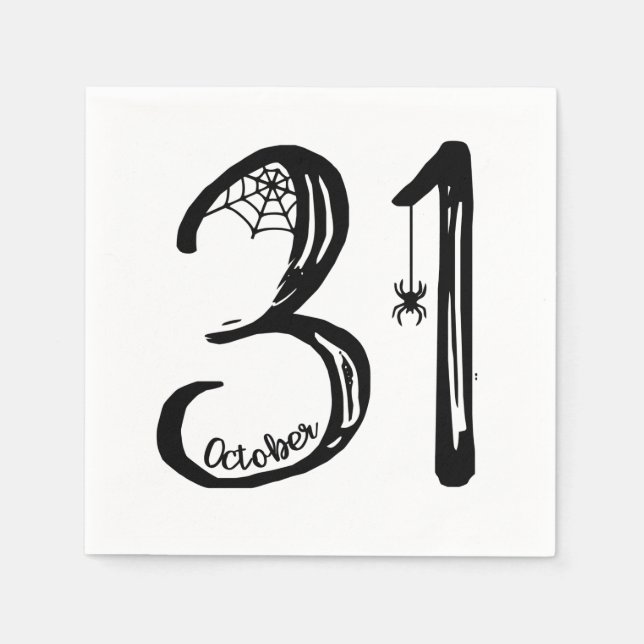 31 oktober-Spindelnätet Pappersservett (Framsidan)