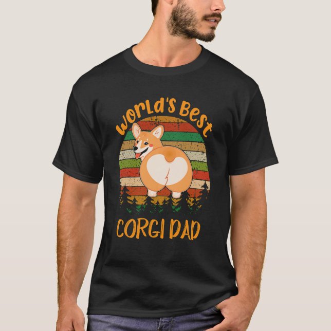 31 Världens bästa Corgi Pappa Corgi T Shirt (Framsida)