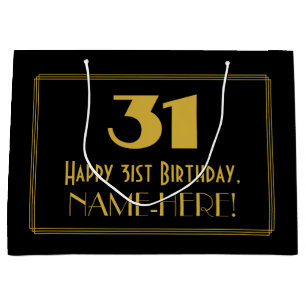 31a Birthday - Art Deco Inspired look ’31’ & Namn