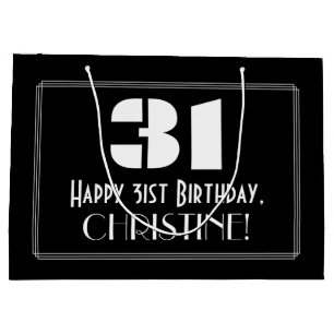 31a Birthday ~ Art Deco Inspired Titta "31" + Namn