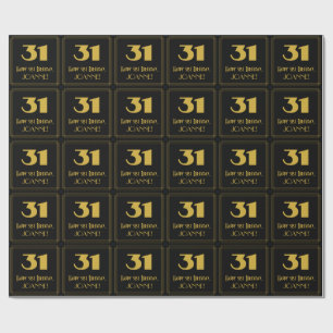 31a Birthday - Art Deco Inspired Titta "31" & Namn Presentpapper
