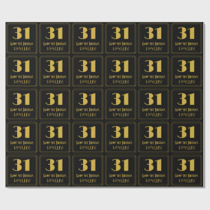 31a Birthday ~ Art Deco Inspired Titta "31", Namn Presentpapper