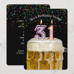 31a Birthday Beer Party Inbjudningar