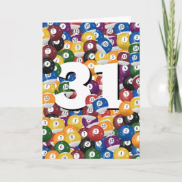 31a Birthday Billiard Bollar Kort