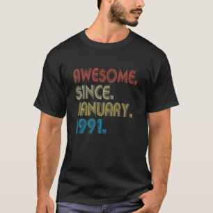 31a Birthday Gift Fantastisk sedan januari 1991 31 T Shirt