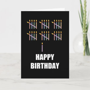 31a Birthday med ljus Kort