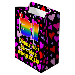 31a Födelsedag: Loving Hearts Mönster, regnbåge nr