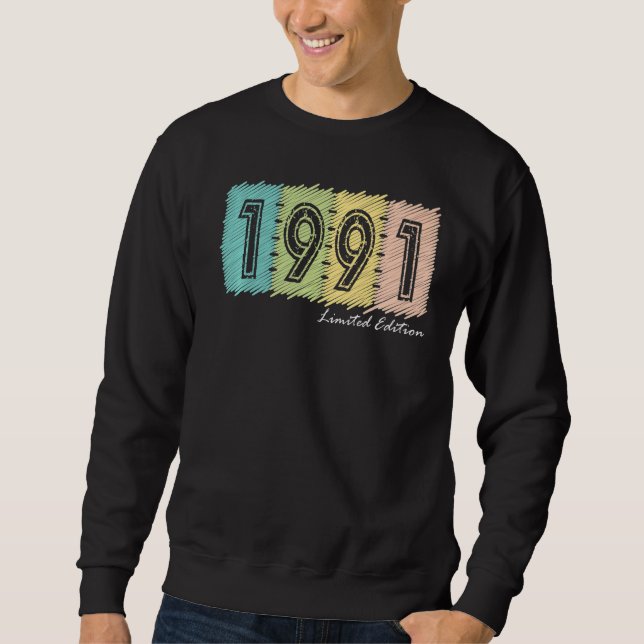 31a Födelsedagen Dam Manar 31 år 1991 1 Lång Ärmad Tröja (Framsida)