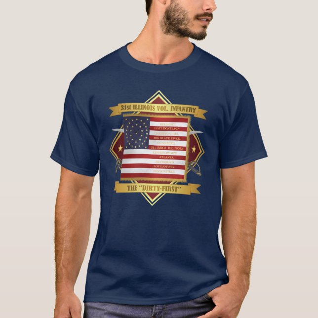 31a Illinois Volunteer Infantry Tee (Framsida)