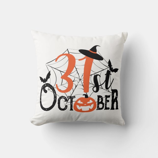 31a Oktober Halloween Firande Kudde (Framsida)