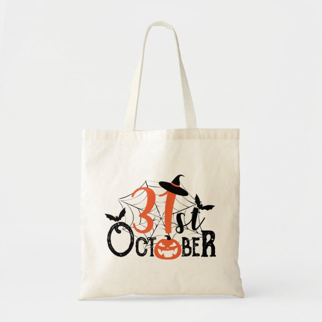 31a Oktober Halloween Firande Tygkasse (Framsidan)