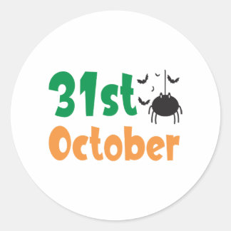31a oktober - Halloween Runt Klistermärke