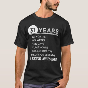 31afödelsedagskjorta 31 år gammala årsdaggåvor t shirt