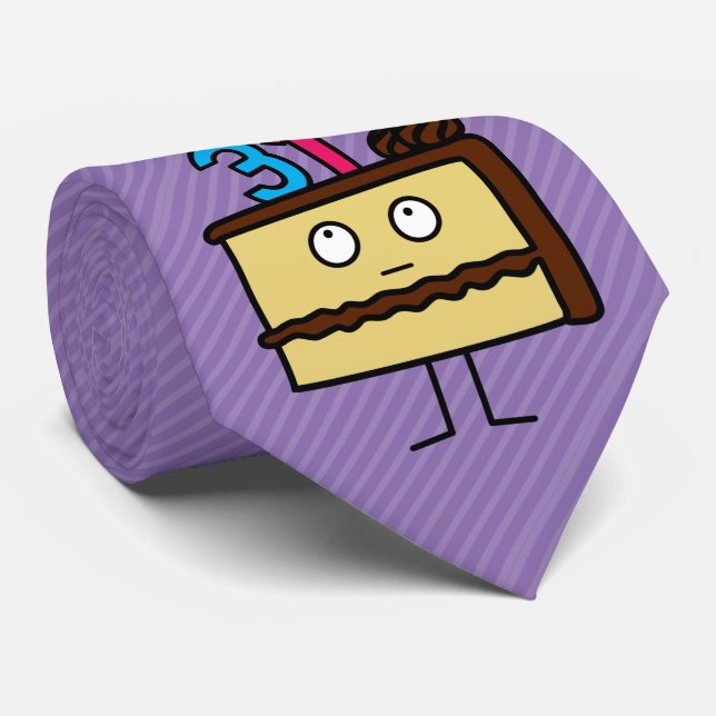 31afödelsedagtårta med stearinljus slips (Rullad)