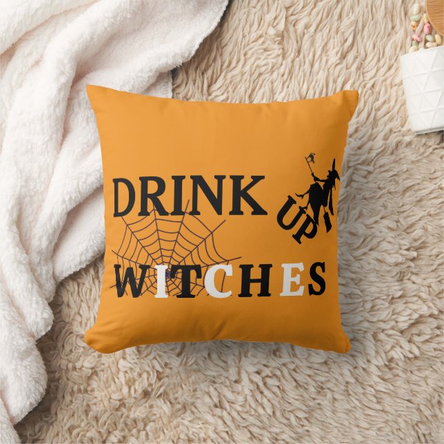 31an Happy halloween Okt Drink Up Witches Kudde (Filt)