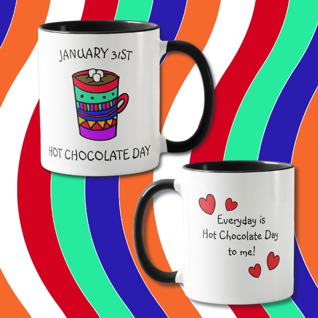 31an Januari är Helgdagar för Hett Chocolate Day Mugg (Skapare uppladdad)