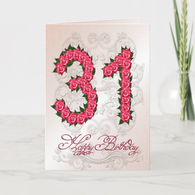 31ans födelsedagskort med ro och löv kort (Framsida)