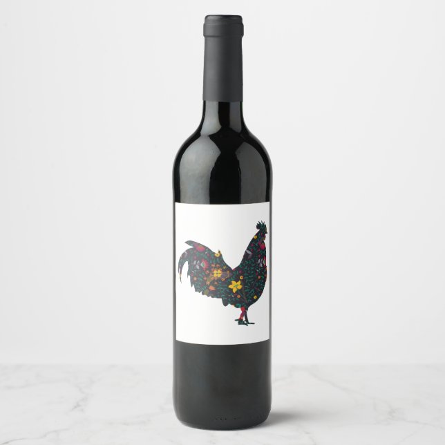 321 Farmer son land presenterar lustig musikkyckli Vinflaska Etikett (Framsida)