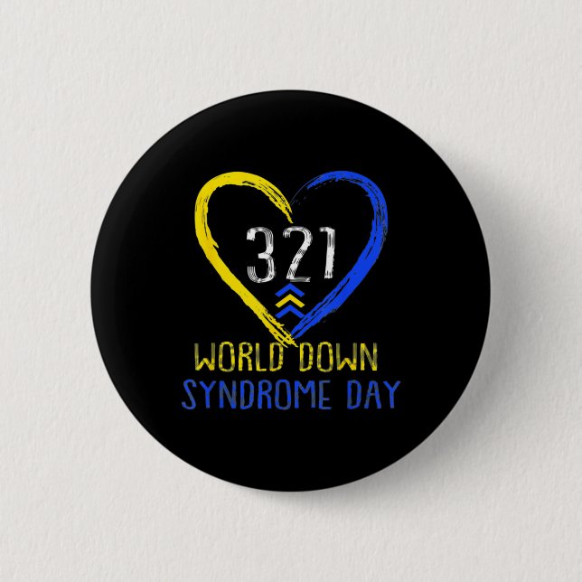 321 World Down Syndrome Day Tre pilar Manar Kvinno Knapp (Framsida)