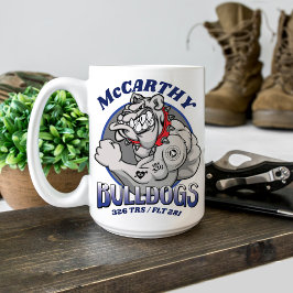 326 Bulldog Luft Force BMT Studenten Anpassningsba Kaffemugg
