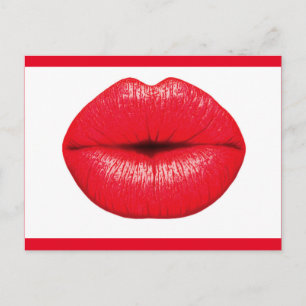 327493 RED SMOOCH LÄPPAR KISS MAKEUP BEAUTY KÄRLEK VYKORT