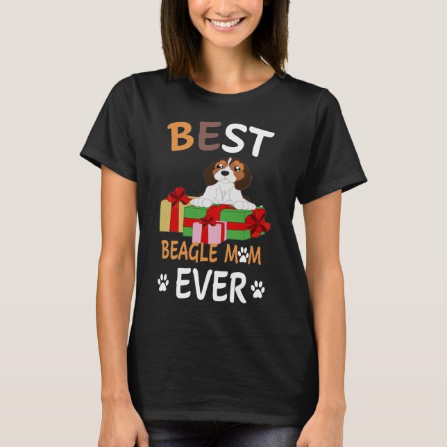 328 Bästa Beagle Mamma någonsin T Shirt (Framsida)