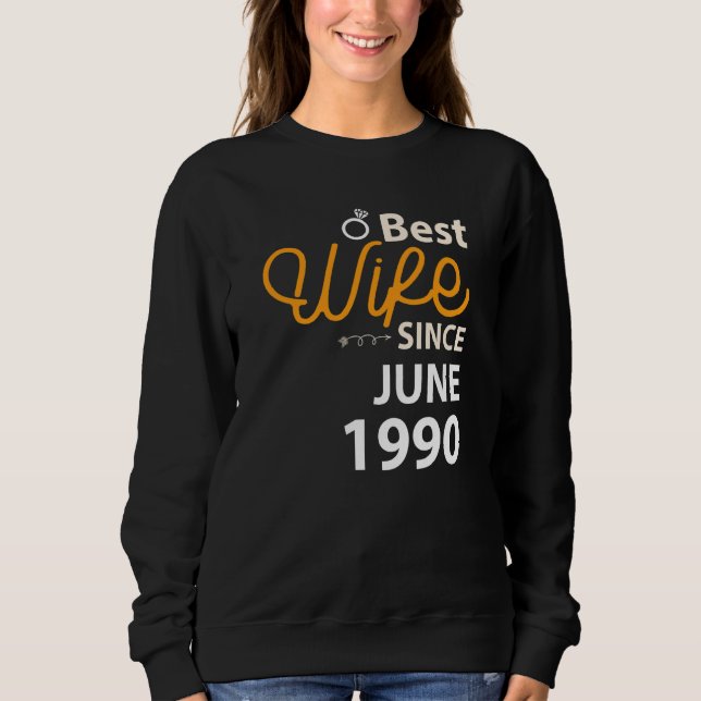 32:a Bröllop-årsdagen av bästa fru sedan juni 1990 T Shirt (Framsida)