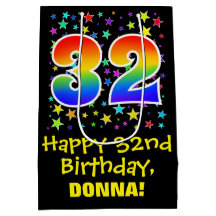 32:a födelsedag: Färga stjärnor Mönster och regnbå